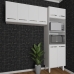 Kit Torre Quente Paneleiro 4 Portas 2 Nichos e Armário Suspenso Aéreo 4 Portas 118cm Modulado de Cozinha Branco
