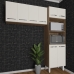 Kit Torre Quente Paneleiro 4 Portas 2 Nichos e Armário Suspenso Aéreo 4 Portas 118cm Modulado Cozinha Savana Off White