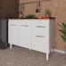 Balcão Armário Gabinete Para Pia de Cozinha 118 cm Aline 3 Portas e 1 Gaveta Branco