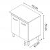 Balcão Multiuso Armário Para Cozinha Microondas Forno Jane Mobília Decor Branco