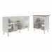 Balcão Armário Gabinete Para Pia 138 cm Camila e Balcão Fran Para Cooktop 4 Bocas Branco