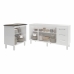 Balcão Cozinha Gabinete Para Pia 138 cm Carine e Balcão Fran Para Cooktop 5 Bocas Branco