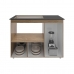 Balcão Armário Gabinete de Cozinha Para Fogão Cooktop 5 Bocas e Forno 3 Portas Alana Mobília Decor Savana Preto