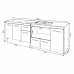 Gabinete Cozinha Arm&aacute;rio Balc&atilde;o de Pia 120 cm Aline e Balc&atilde;o para Fog&atilde;o Cooktop 4 Bocas e Forno Alana Savana Off White