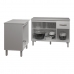 Balcão Para Microondas ou Forno Branco e Armário Aline 118 cm Cozinha Gabinete Branco com Tampo Tampão Branco