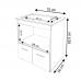 Balc&atilde;o Arm&aacute;rio para Fog&atilde;o Cooktop 5 Bocas e Forno El&eacute;trico Cozinha Evelyn Mob&iacute;lia Decor Savana Off White