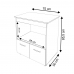 Balcão Armário Gabinete para Microondas e Forno Elétrico Cozinha Amanda Mobília Decor Branco