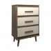 Cômoda Maya 3 Gavetas com Puxadores e Pés Retro Design Moderno Quarto Savana Mobília Decor