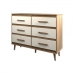 C&ocirc;moda 6 Gavetas Maya com Puxadores e P&eacute;s Retro Design Moderno Quarto Savana Mob&iacute;lia Decor