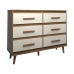 C&ocirc;moda 6 Gavetas Maya com Puxadores e P&eacute;s Retro Design Moderno Quarto Savana Mob&iacute;lia Decor