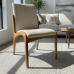 Cadeira Aura Estofada Estrutura Em Madeira Maci&ccedil;a Linho 28 Areia Conforto Para Sala De Jantar Mob&iacute;lia Decor