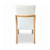 Cadeira Aura Estofada Estrutura Em Madeira Maci&ccedil;a Courino Branco Conforto Para Sala De Jantar Mob&iacute;lia Decor
