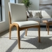 Cadeira Aura Estofada Estrutura Em Madeira Maci&ccedil;a Courino Branco Conforto Para Sala De Jantar Mob&iacute;lia Decor