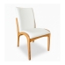Kit 2 Cadeira Aura Estofada Estrutura Em Madeira Maciça Courino Branco Conforto Para Sala De Jantar Mobília Decor