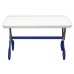 Mesa Infantil Tesoura Azul Tampo Branco Retangular Base Tem&aacute;tica para Estudos e Desenhos Mob&iacute;lia Decor