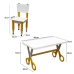 Kit 2 Cadeiras Mesa Infantil Tesoura Amarelo Tampo Branco Retangular Base Tem&aacute;tica para Estudos e Desenhos Mob&iacute;lia Decor
