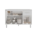 Balc&atilde;o Arm&aacute;rio Gabinete Para Pia de Cozinha 118 cm Aline 3 Portas e 1 Gaveta Branco