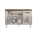 Balc&atilde;o Arm&aacute;rio Gabinete Para Pia de Cozinha 118 cm Aline 3 Portas e 1 Gaveta Savana Off White