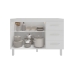 Balc&atilde;o Arm&aacute;rio Gabinete Para Pia de Cozinha 118 cm Bruna 2 Portas e 3 Gaveta Branco