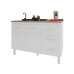 Balc&atilde;o Arm&aacute;rio Gabinete Para Pia de Cozinha 118 cm Bruna 2 Portas e 3 Gaveta Branco