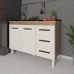 Balc&atilde;o Arm&aacute;rio Gabinete Para Pia de Cozinha 118 cm Bruna 2 Portas e 3 Gaveta Savana Off White