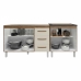 Arm&aacute;rio Cozinha Gabinete Pia de 120 cm Bruna e Balc&atilde;o Fran para Cooktop 4 Bocas Savana Off White