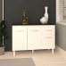 Balc&atilde;o Gabinete Para Pia 118 cm Cozinha Aline Branco com Tampo Tamp&atilde;o 120 cm Preto