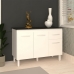 Balc&atilde;o Gabinete Para Pia 118 cm Cozinha Aline Branco com Tampo Tamp&atilde;o 120 cm Preto
