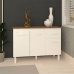 Balc&atilde;o Gabinete Para Pia 118 cm Cozinha Aline Branco com Tampo Tamp&atilde;o 120 cm Savana