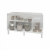 Balcão Cozinha Armário Gabiente Pia de 140 cm com 4 Portas e 1 Gavetas Camila Branco
