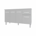 Balc&atilde;o Cozinha Arm&aacute;rio Gabinete Camila Branco Com Tampo Tamp&atilde;o 140 cm Mob&iacute;lia Decor Branco