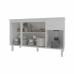 Balc&atilde;o Cozinha Arm&aacute;rio Gabinete Camila Branco Com Tampo Tamp&atilde;o 140 cm Mob&iacute;lia Decor Branco