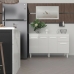 Balc&atilde;o Cozinha Arm&aacute;rio Gabinete Camila Branco Com Tampo Tamp&atilde;o 140 cm Mob&iacute;lia Decor Branco