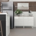 Balc&atilde;o Cozinha Arm&aacute;rio Gabinete Camila Branco Com Tampo Tamp&atilde;o 140 cm Mob&iacute;lia Decor Savana