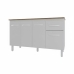Balc&atilde;o Cozinha Arm&aacute;rio Gabinete Camila Branco Com Tampo Tamp&atilde;o 140 cm Mob&iacute;lia Decor Savana