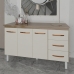 Balc&atilde;o Gabinete Arm&aacute;rio Cozinha Carine Savana Off White com Tampo Tamp&atilde;o 140 cm Mob&iacute;lia Decor Savana