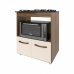 Balc&atilde;o Arm&aacute;rio para Fog&atilde;o Cooktop 5 Bocas e Forno El&eacute;trico Cozinha Evelyn Mob&iacute;lia Decor Savana Off White