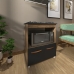 Balc&atilde;o Arm&aacute;rio para Fog&atilde;o Cooktop 5 Bocas e Forno El&eacute;trico Cozinha Evelyn Mob&iacute;lia Decor Savana Preto