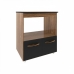 Balc&atilde;o Arm&aacute;rio para Fog&atilde;o Cooktop 5 Bocas e Forno El&eacute;trico Cozinha Evelyn Mob&iacute;lia Decor Savana Preto