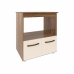 Balcão Armário Gabinete para Microondas e Forno Elétrico Cozinha Amanda Mobília Decor Savana Off White