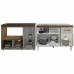 Gabinete Cozinha Arm&aacute;rio Balc&atilde;o de Pia 120 cm Aline e Balc&atilde;o para Fog&atilde;o Cooktop 4 Bocas e Forno Alana Savana Off White