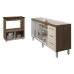 Balc&atilde;o Cozinha Arm&aacute;rio Gabinete de Pia 160 cm Estela e Balc&atilde;o para Fog&atilde;o Cooktop 4 Bocas Evelyn Savana Off White