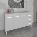 Arm&aacute;rio Deise Cozinha Gabinete de Pia 150 cm Branco e Tampo Tamp&atilde;o 150 cm Mob&iacute;lia Decor Branco