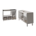 Arm&aacute;rio Camila Cozinha Gabinete de Pia 140 cm e Balc&atilde;o para Cooktop 4 Bocas e Forno ou Microondas Alana Branco