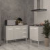 Balc&atilde;o Para Cooktop 4 Bocas Fran Branco e Arm&aacute;rio Bruna 118 cm Cozinha Gabinete Branco com Tampo Tamp&atilde;o Branco