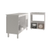 Balc&atilde;o Arm&aacute;rio Gabinete Aline 118 cm com Tampo Tamp&atilde;o e Balc&atilde;o Amanda para Forno e Microondas Branco