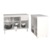 Balc&atilde;o Arm&aacute;rio Gabinete Aline 118 cm com Tampo Tamp&atilde;o e Balc&atilde;o Amanda para Forno e Microondas Branco