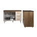 Balc&atilde;o Arm&aacute;rio Gabinete Bruna 118 cm Savana Off White com Tampo Savana e Balc&atilde;o Evelyn Cooktop 4 Bocas Savana Off White