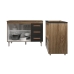 Balc&atilde;o Arm&aacute;rio Gabinete Bruna 118 cm Savana Preto com Tampo Savana e Balc&atilde;o Evelyn para Cooktop 4 Bocas Savana Preto