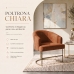 Poltrona Decorativa Moderno Luxo Base Aço Reforçado Champanhe Cor Terra Cota